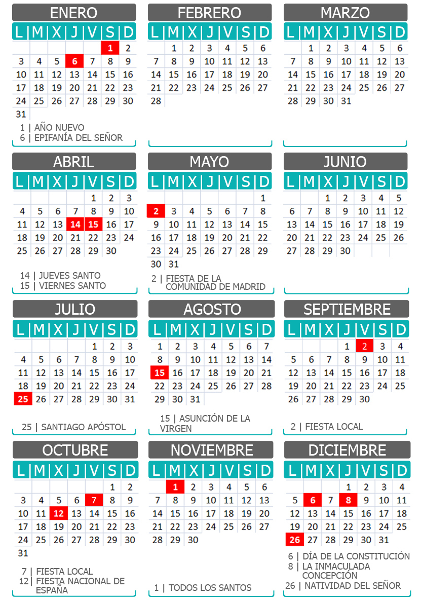 CALENDARIO LABORAL 2022