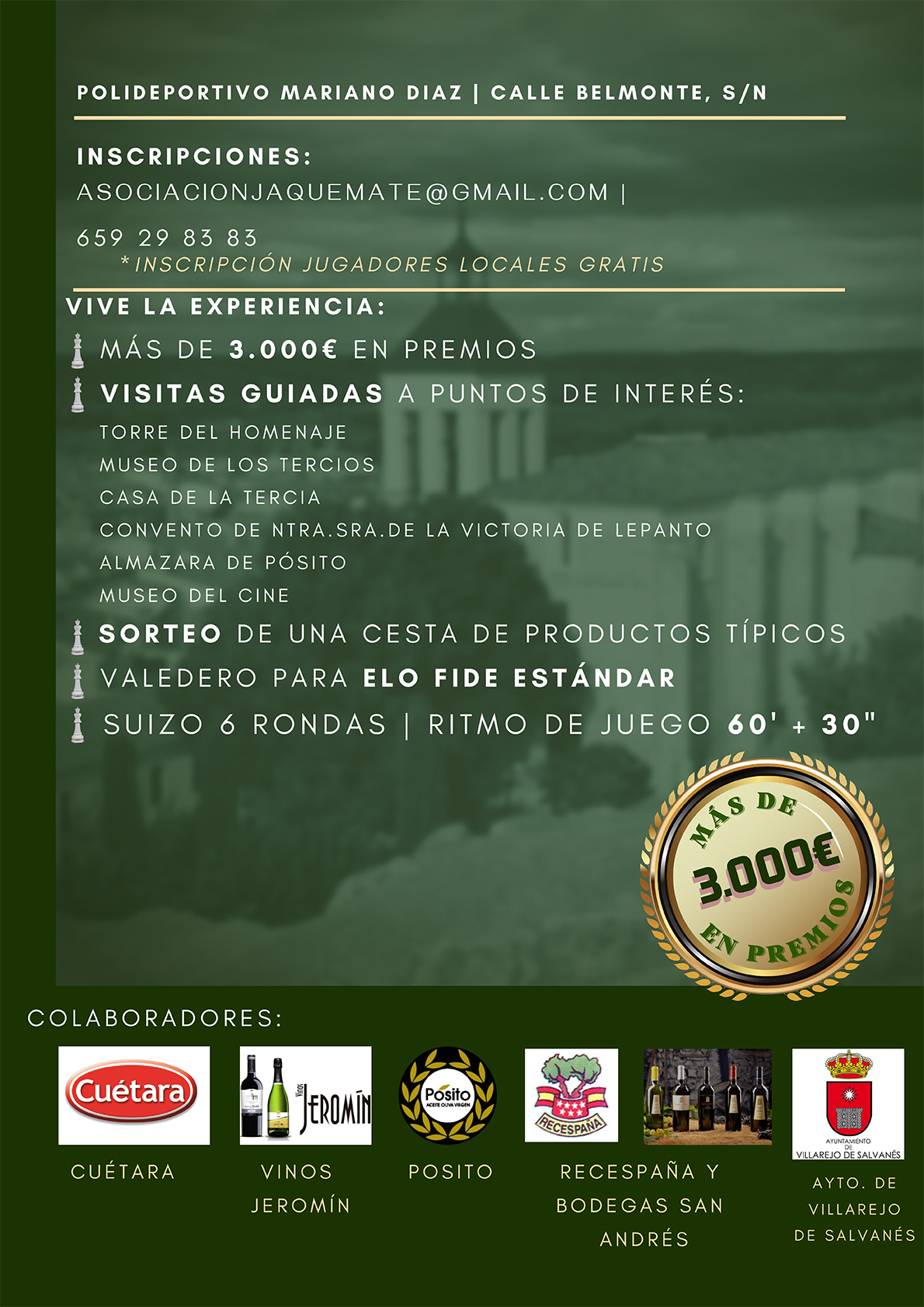 Cartel DOBLE Torneo Ajedrez Villarejo de Salvanes-web